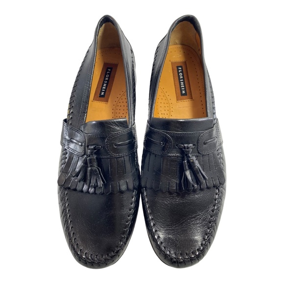 Florsheim Pisa Black Moc Toe Tassel Loafer